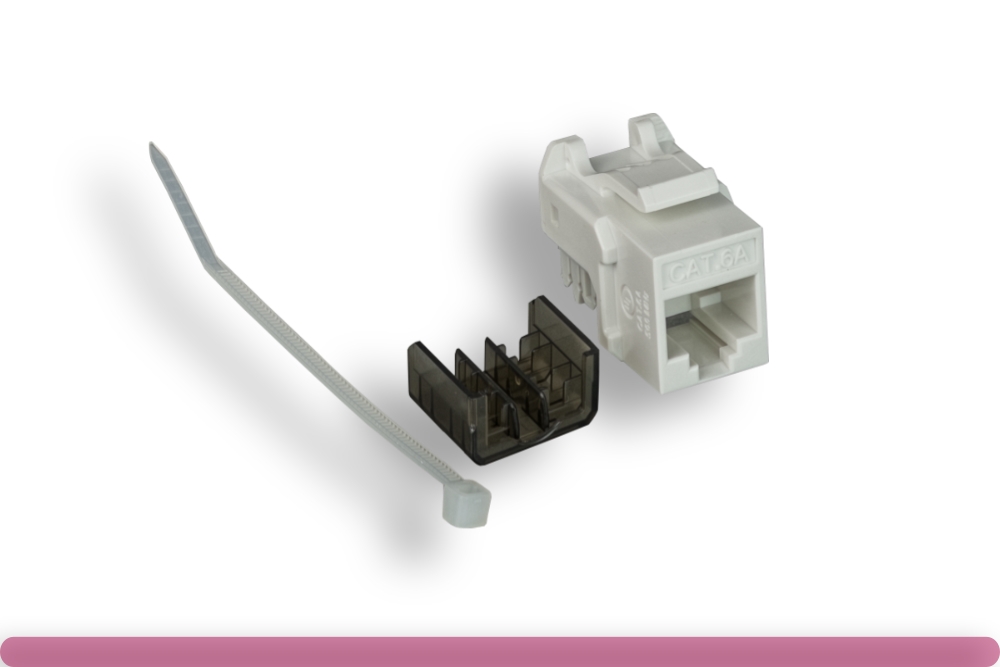 68jk-c6a90-wh_a.jpg Cat. 6a Punch Down Keystone Jack White Color - Image 1