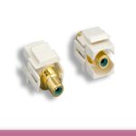 Blue RCA F/F Recessed Keystone Insert Module