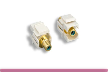 Blue RCA F/F Recessed Keystone Insert Module