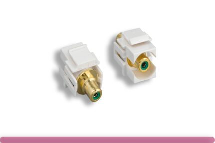 Green RCA F/F Recessed Keystone Insert Module