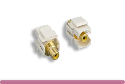 Yellow RCA F/F Recessed Keystone Insert Module