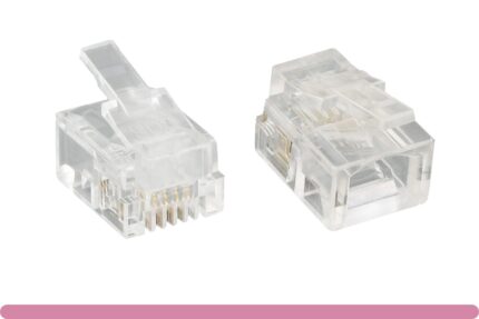 RJ-11 6P4C Plug Round Solid