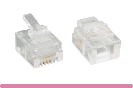 RJ-11 6P4C Plug Round Stranded