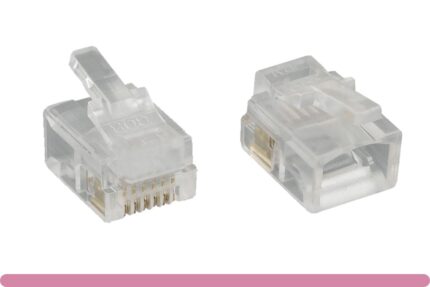 RJ-12 6P6C Plug Round Solid