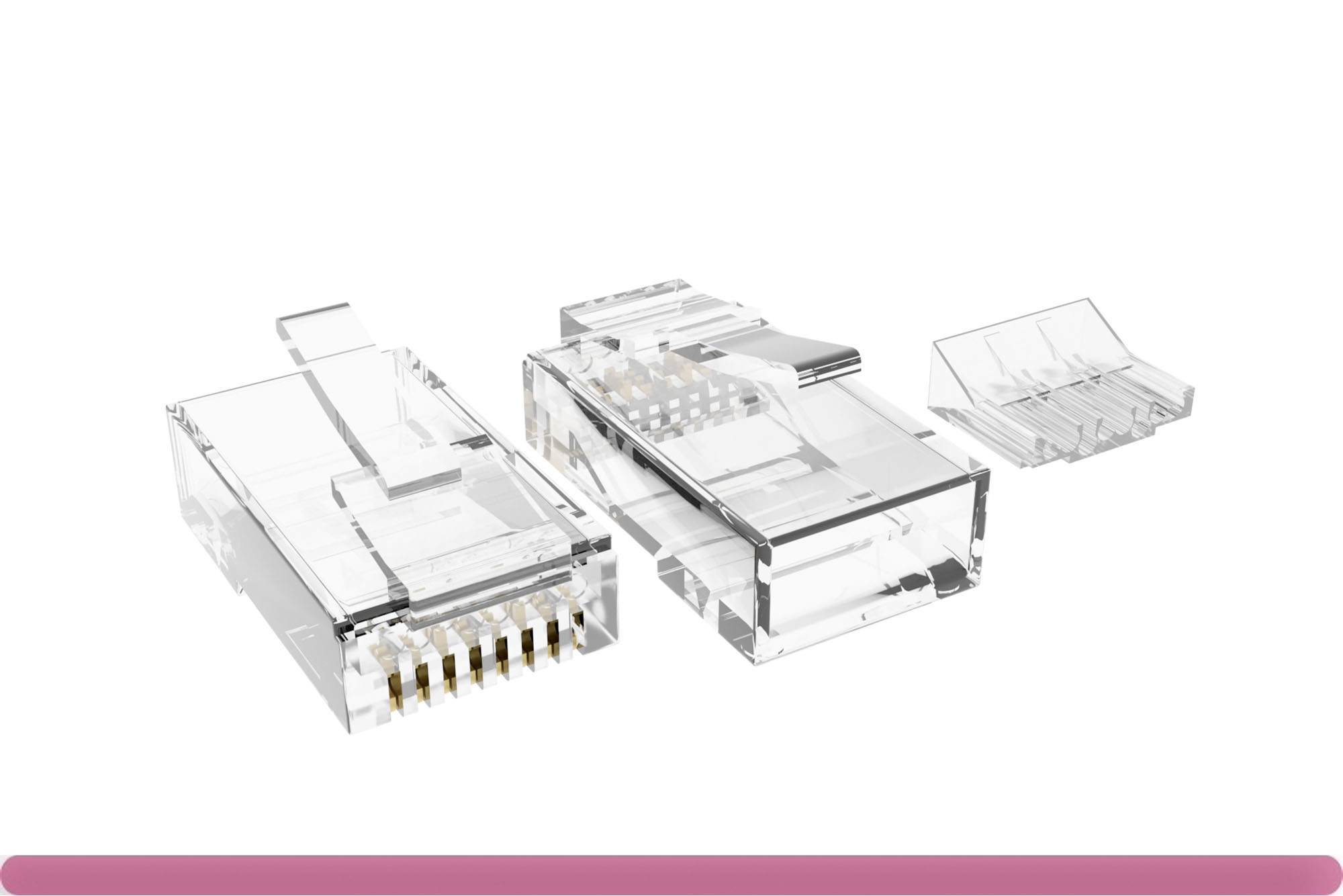 68pg-066ars-100_2_.jpg MINI Cat. 6 & 6a Modular Plug Stranded Wire 50 Micron, with Load Bar - Image 1