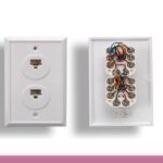 2 Port Wall Plate with 8P8C Jack, White Color