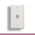 1-Port Wall Plate for Keystone Insert White Color