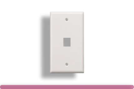 1-Port Wall Plate for Keystone Insert White Color