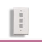 3-Port Wall Plate for Keystone Insert White Color