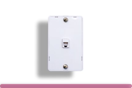 1 Port Wall Plate with RJ-12 Jack, White Color