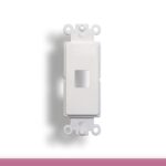 1-Port Decorator Wall Plate Insert White Color
