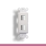 2-Port Decorator Wall Plate Insert White Color