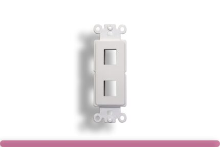 2-Port Decorator Wall Plate Insert White Color