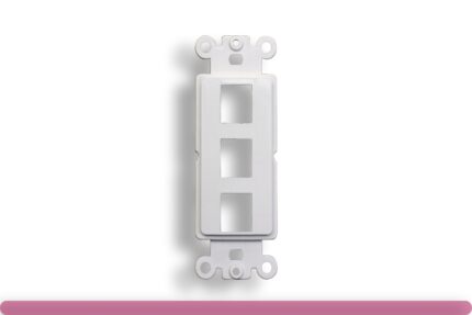 3-Port Decorator Wall Plate Insert White Color