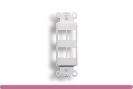 4-Port Decorator Wall Plate Insert White Color