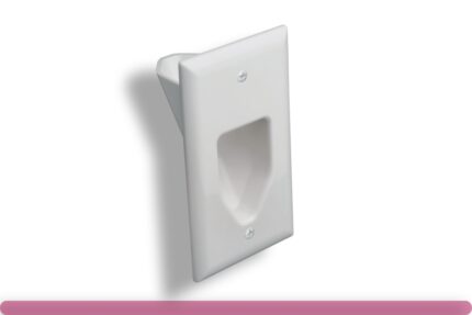 1-Gang Recessed Low Voltage Wall Plate