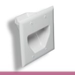 2-Gang Recessed Low Voltage Wall Plate