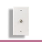 1 Port Wall Plate with F Connector White Color