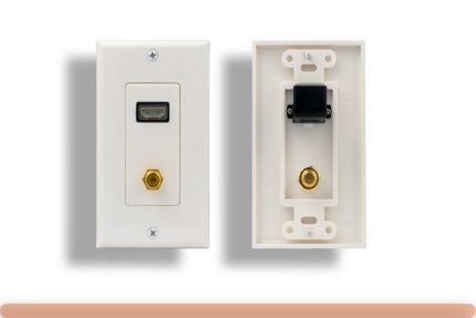 HDMI + F Connector Wall Plate
