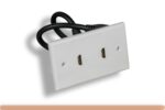 2-Port HDMI Wall Plate with Cable
