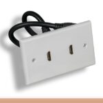 2-Port HDMI Wall Plate with Cable