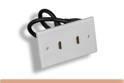 2-Port HDMI Wall Plate with Cable