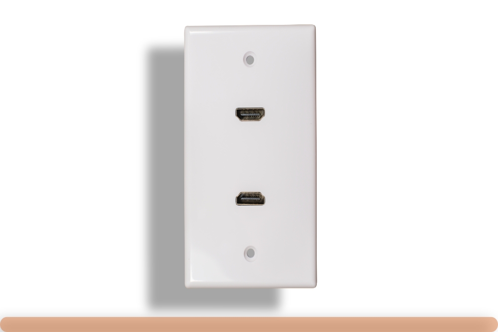 68pl-hm2_new.jpg 2-Port HDMI Wall Plate - Image 1