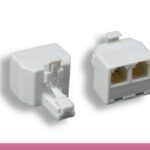 RJ-11 6P/4C 1 to 2 Modular T-Adapter