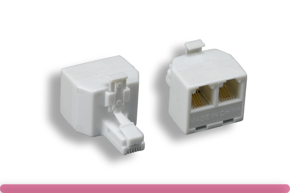 68ta-64-m2f-wh_1.jpg RJ-11 6P/4C 1 to 2 Modular T-Adapter - Image 1