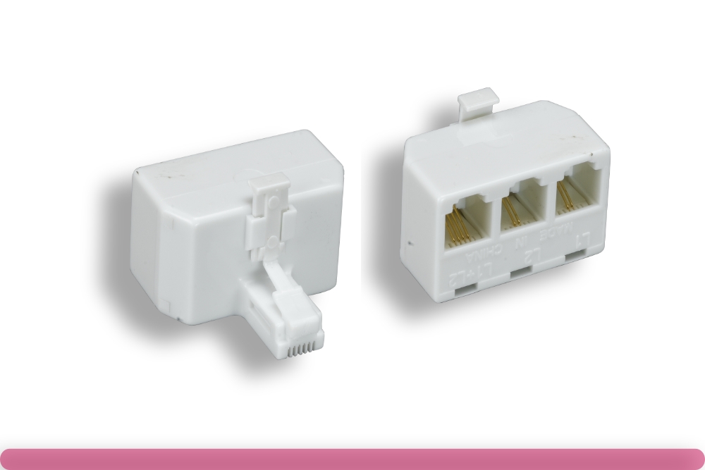 68ta-64-m3f-wh_1.jpg 6P/4C 2 Line, L1/L2/L1+L2, Modular T-Adapter - Image 1