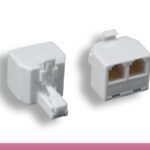 RJ-12 6P/6C 1 to 2 Modular T-Adapter