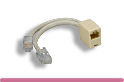 RJ-45 M x 2 to F, Cat. 5e T-Adapter