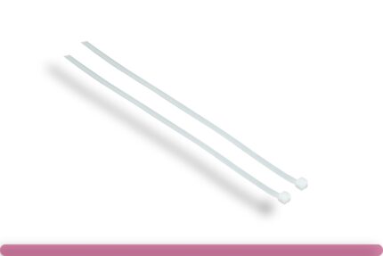 12in 50lbs Cable Ties, White