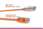 Orange Slim Cat 6 UTP Patch Cable - Image 2