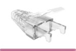 Mini Cat.6 & Cat.6a Snag Proof RJ-45 Strain Relief Boot Clear Color - Image 2