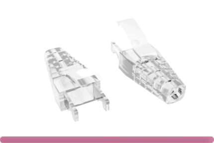Mini Cat.6 & Cat.6a Snag Proof RJ-45 Strain Relief Boot Clear Color
