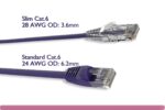 Purple Slim Cat 6 UTP Patch Cable - Image 2