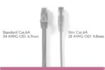 Gray Slim Cat 6a UTP Patch Cable - Image 2