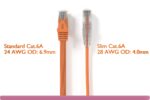 Orange Slim Cat 6a UTP Patch Cable - Image 2